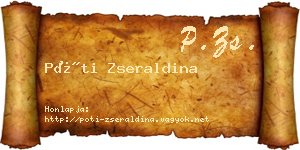 Póti Zseraldina névjegykártya